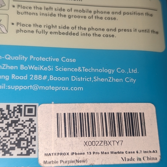 iPhone 13 Pro Max Phone Case Purple Marble Slim Thin Stylish Geometric Cover - Picture 5 of 6